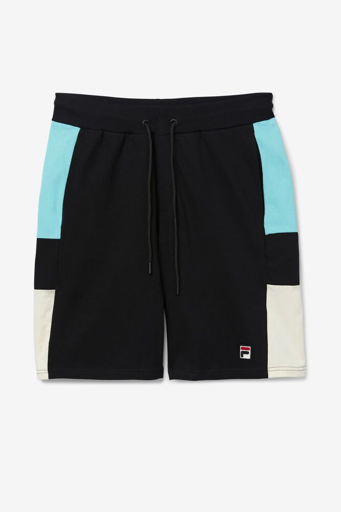 Fila Galway Black Shorts Mens - NZ 38470-COFR